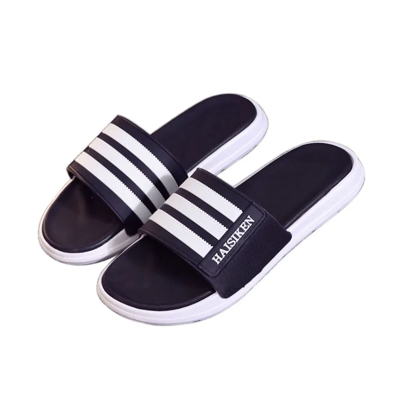 Black Men's Summer Outdoor Non-slip Slippers Fashion Leisure Slides New Arrival Drop Shipping Beach Slippers Flip Flops - Цвет: Black
