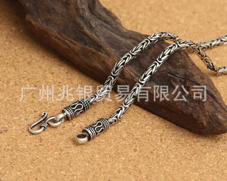 KJJEAXCMY fine jewelry S925 Стерлинговое Серебро украшения, для мужчин и женщин, винтажное тайское серебро и серебро, Таиланд плоские и стабильные n