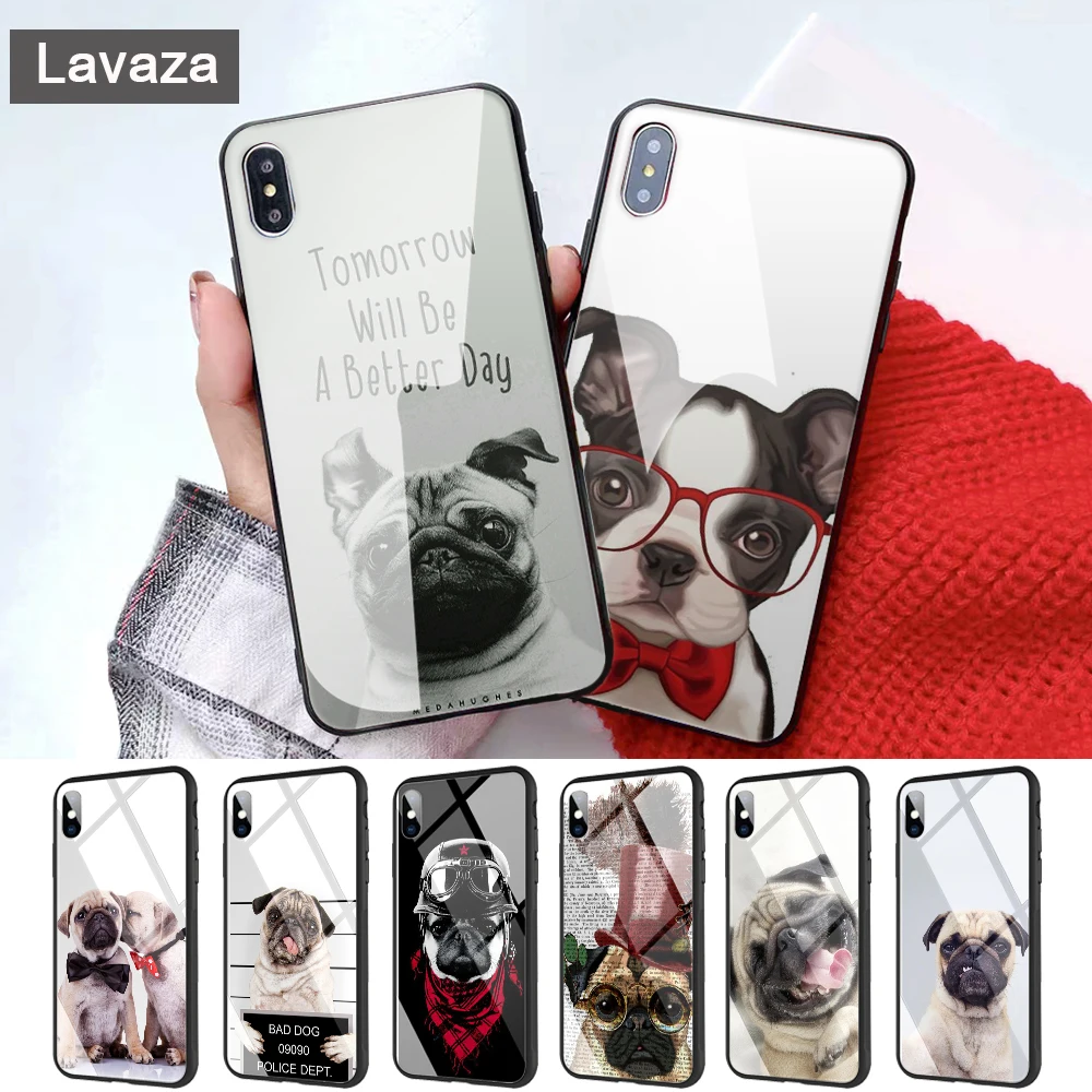 Lavaza милый мультяшный Мопс Роскошный чехол для Apple iPhone 11 Pro XR X XS Max 6 6S 7 8 Plus 5 5S SE -
