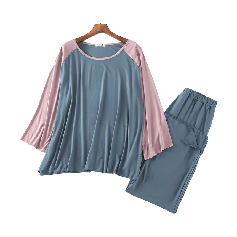 Пижама женская с длинным рукавом большого размера 2019|Комплекты пижам| |