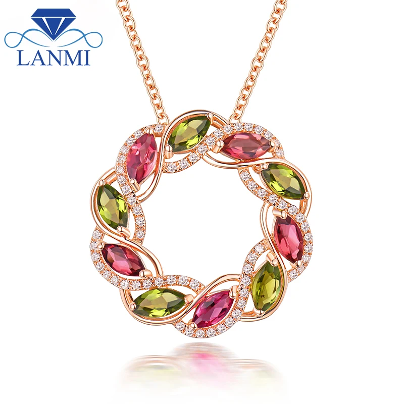 Цепочка с подвеской из натурального розового золота 18 К | Украшения и аксессуары