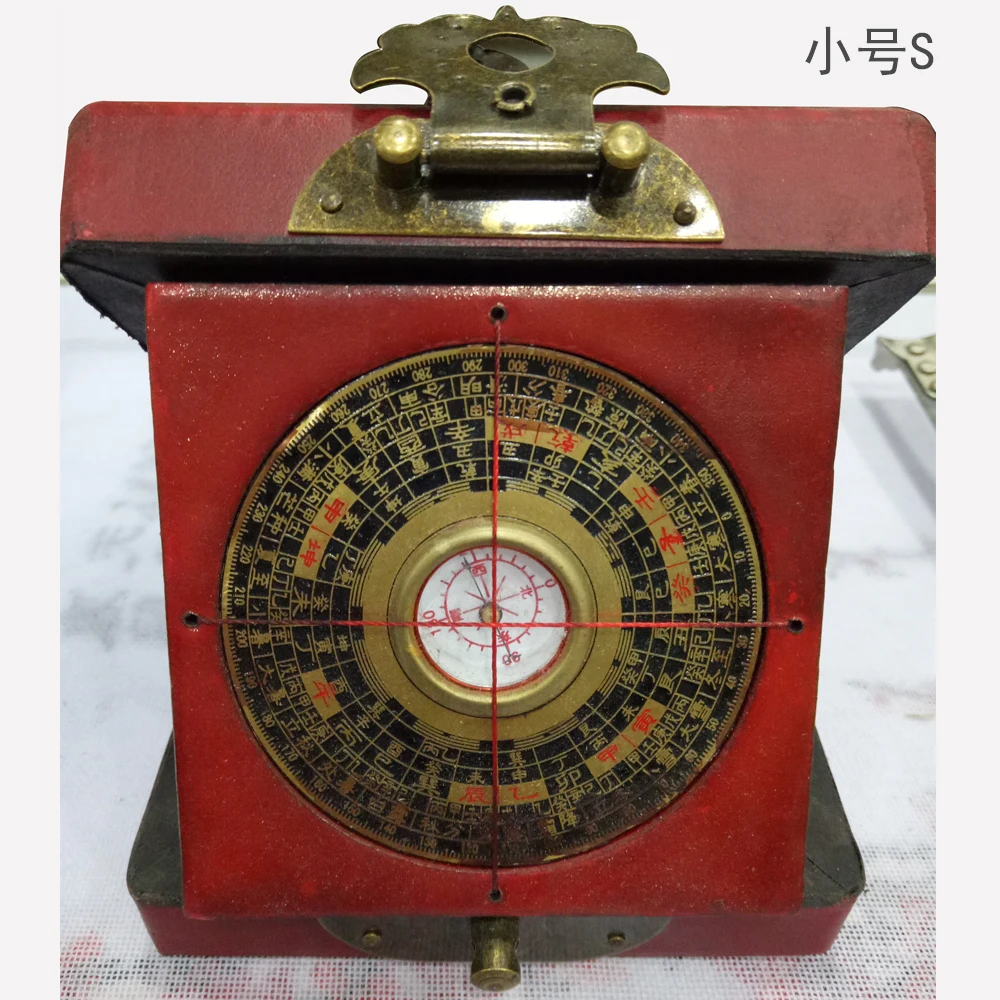 Китайский фэн-шуй старый компас с драконом деревянная коробка бесплатная