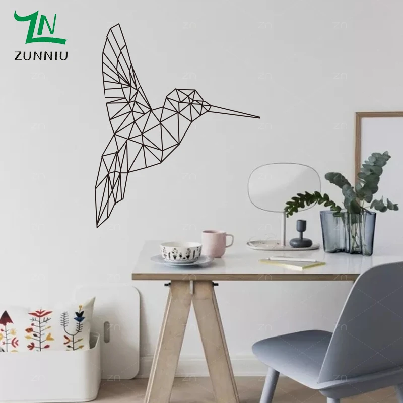 Геометрические виниловые стикеры для стен "Птицы" декор для дома серии геометрии искусства для дома животные птицы изображение плакат.