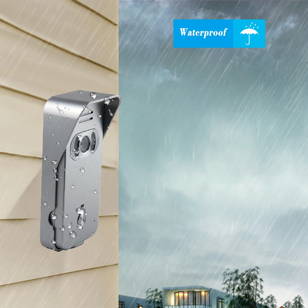 Видеодомофон с цветным ЖК дисплеем 7 дюймов система ночного видения ИК камера