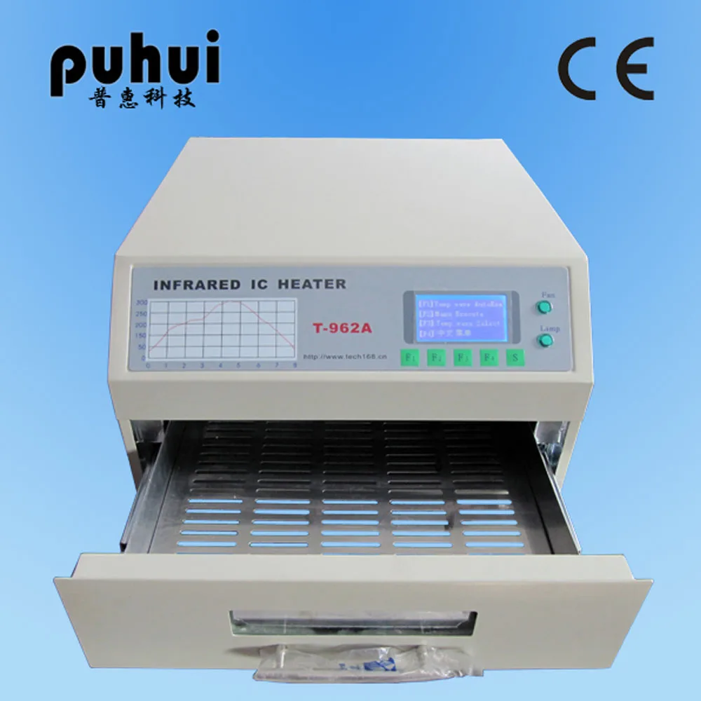 Infrared IC Heater Desktop Reflow Oven BGA SMD SMT Rework Sation Wave PUHUI T-962A | Инструменты
