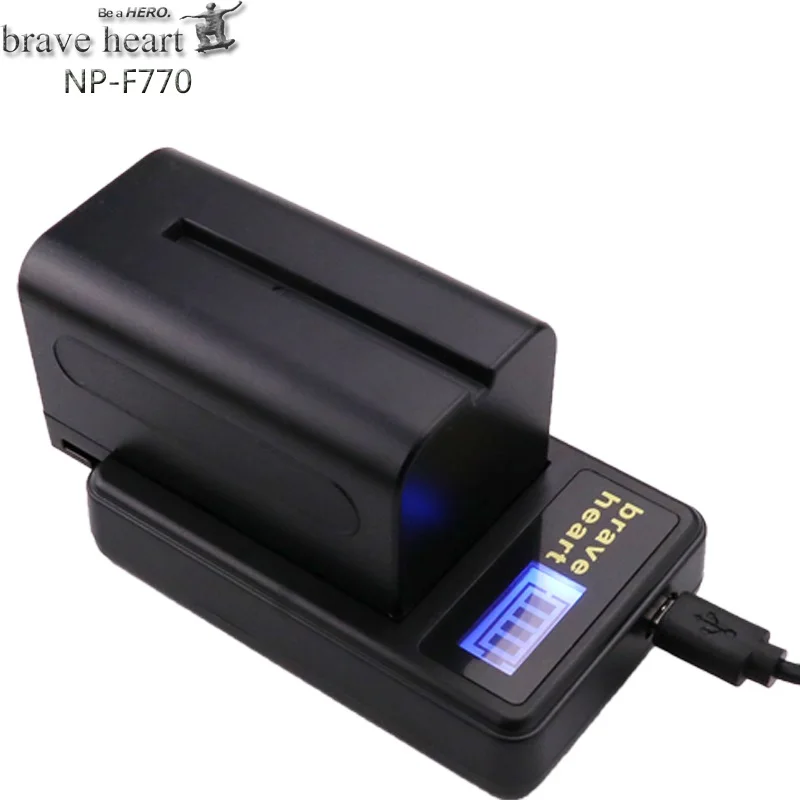 charger and 1battery 4 шт. 5299 мА/ч, NP-F770 NP-F750 NP F770 NP F750 750 батареи+ ЖК-дисплей Зарядное устройство Наборы для sony CCD-RV100 DCR-TRU47E F960 F970 NP-F550 - Цвет: charger and 1battery