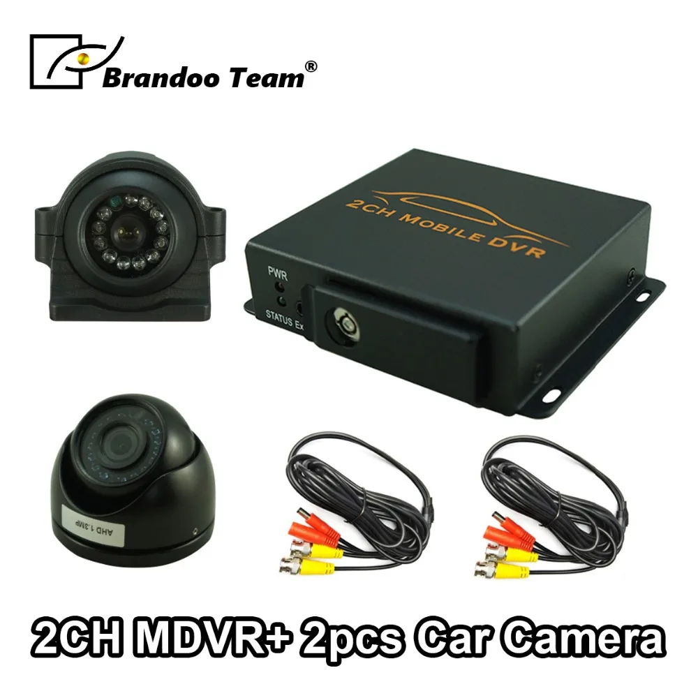 2 канальный автомобильный видеорегистратор MDVR Kit мобильный с 1 шт. купольной
