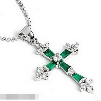 Женский кулон крест с фианитом 18 дюймов|necklace bull|pendant diamond necklacenecklace pendant heart |