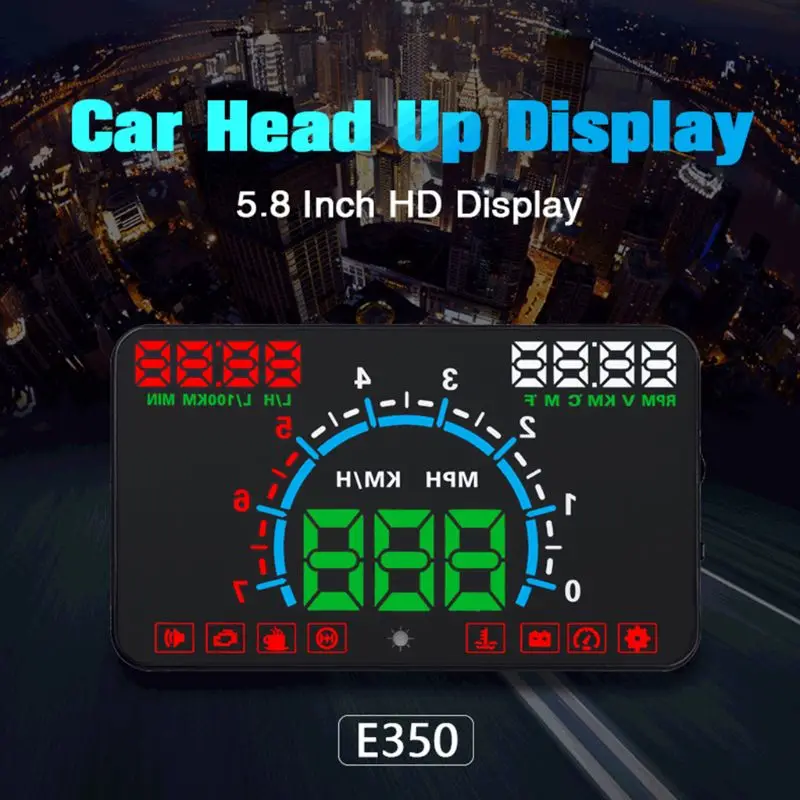 E350 5 8 &quotэкран HUD Автомобильная головка вверх дисплей двигатель неисправность