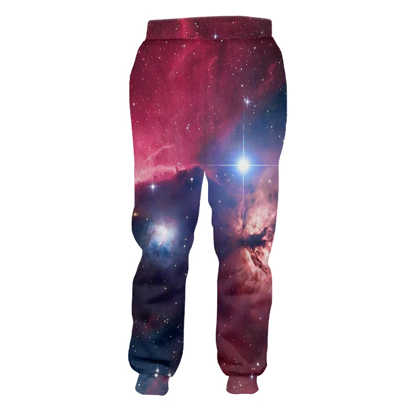 Мужские и женские джоггеры OGKB модные штаны с 3d принтом в виде Красной Галактики