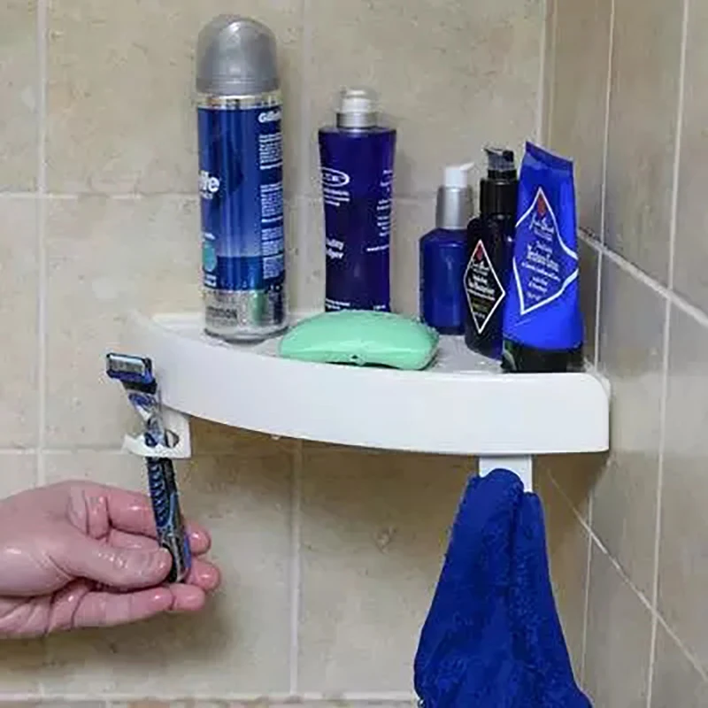 Новая угловая полка с защелками для ванной комнаты угловой настенный держатель