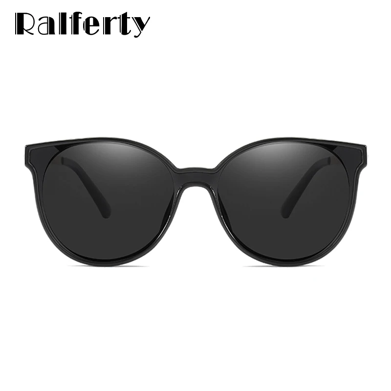 Женские поляризационные очки Ralferty черные солнцезащитные кошачий глаз с защитой
