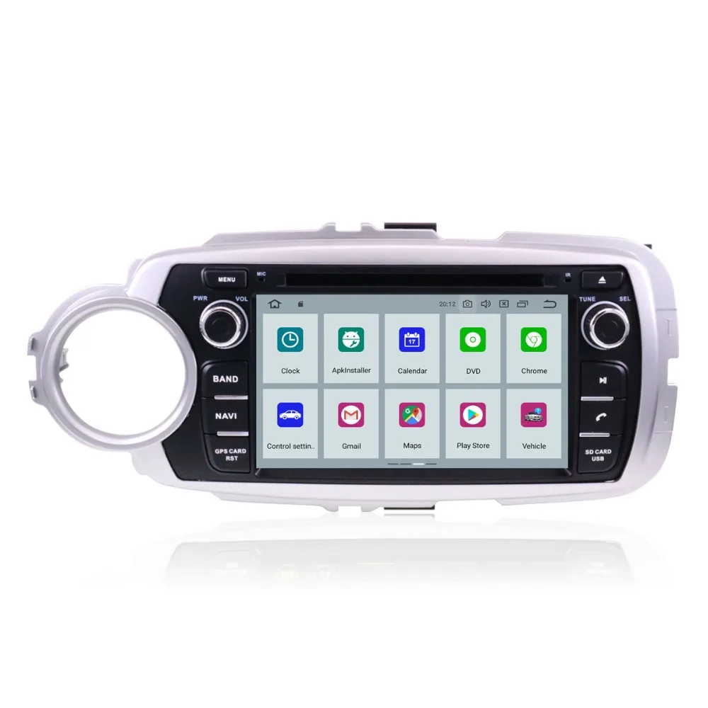 Автомобильный DVD проигрыватель HD экран 7 дюймов Android 9 0 для Toyota Yaris 2012 2013 2014 2016 2015 2017