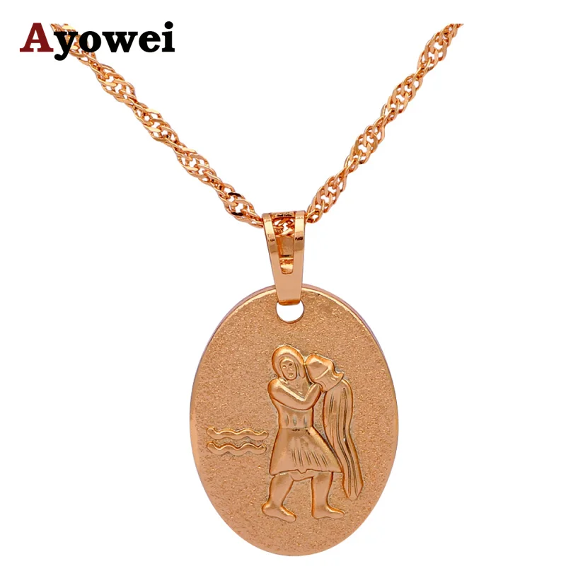 Statement Necklaces &amp Pendants Virgo Design 12 Constellation gold tone Health Nickel Lead free Fashion Jewelry LN545A | Украшения и