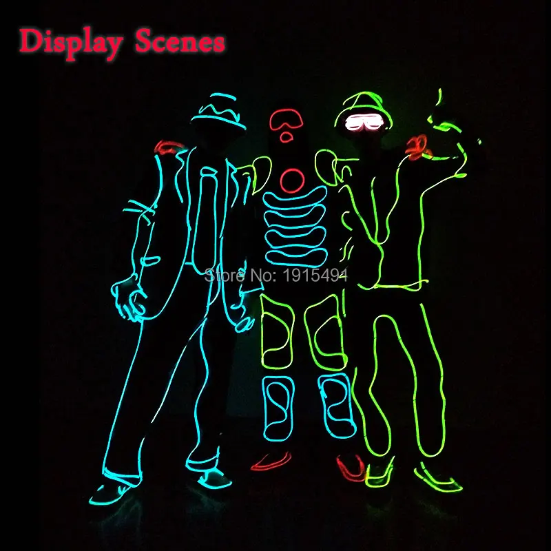 EL костюм фанки Популярные провода светящаяся обезьяна королевская одежда