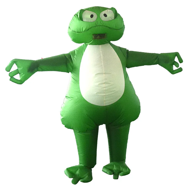 Надувной костюм лягушки надувная жаба Chubsuit удар Забавное платье Хэллоуин
