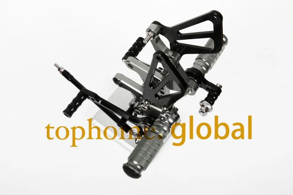 Мотоцикл черный и темно серый CNC Rearsets подножки задний набор для Suzuki GSXR600 2000 2005