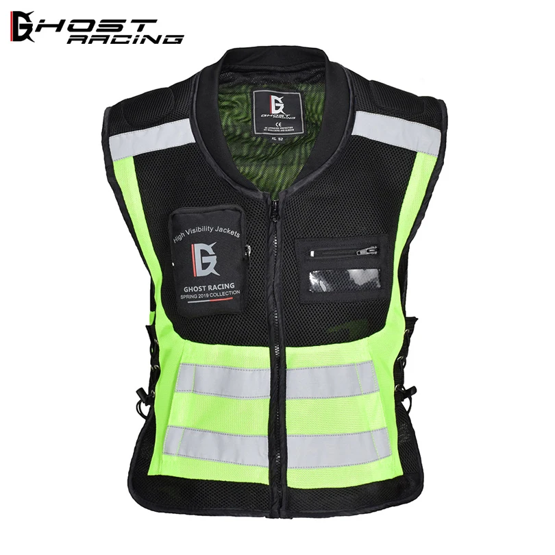 Светоотражающий Жилет для мотоциклистов GHOST RACING chaqueta ropa защитное снаряжение с
