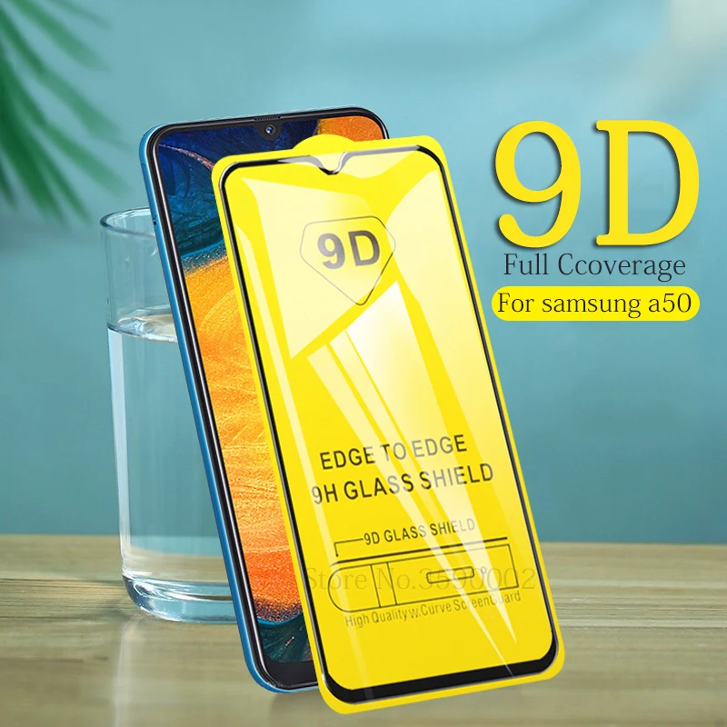 9D полное покрытие защитное стекло для samsung a50 Защитное экрана Galaxy закаленное A 50
