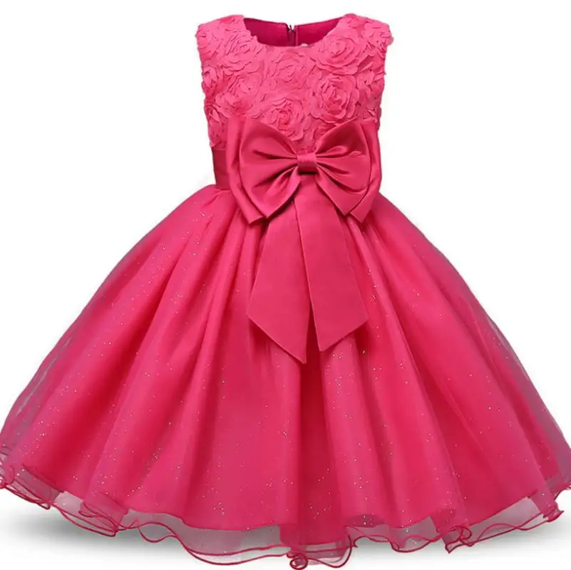 2019 Vestidos Mujer Girl Baptism New Dress Sleeveless Kid Dresses Girls Clothes Party Princess Nina 0-9 Year Birthday | Детская одежда