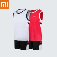 new youpin quick drying man basketball set professional basketball uniform soft breathable summer short sleeve jersey pants