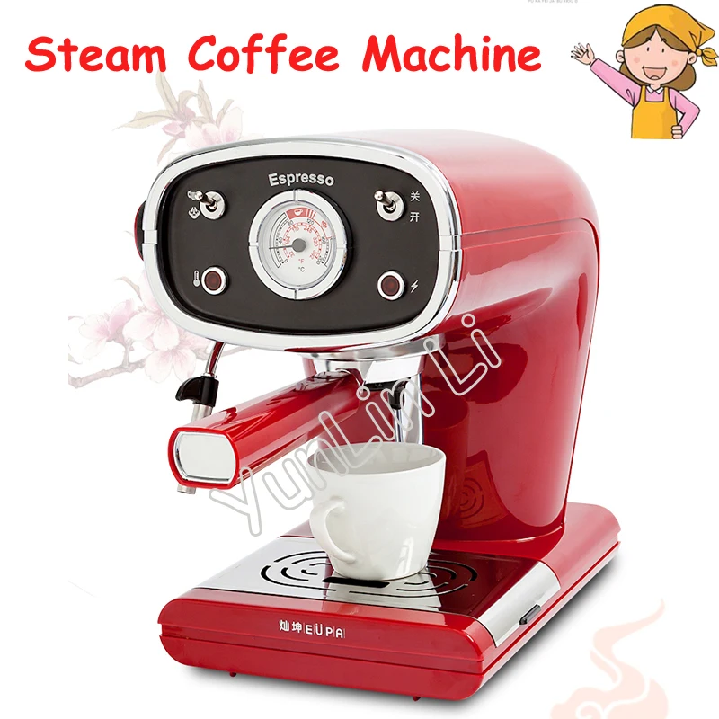 

High Pressure Steam Milk Coffee Machine Semi-Automatic Italian Coffee Machine 15Bar Vintage Coffee Machine
