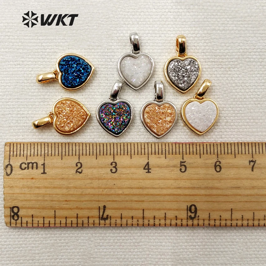 WKT WT P1299 24K изысканное ожерелье из металла с серебряным покрытием в форме сердца