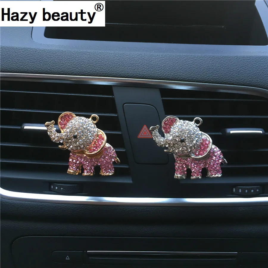 Hazy beauty алмазный Кристальный металлический слон кондиционер выход воздуха
