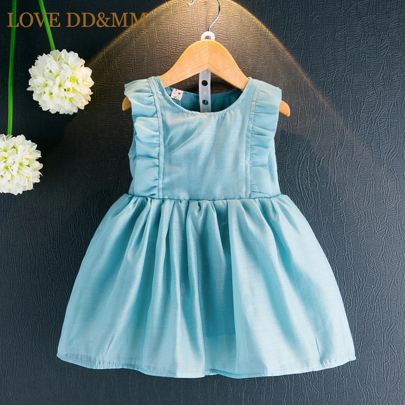 Платье для девочек LOVE DD &amp MM модное Милое трикотажное платье без рукавов на лето