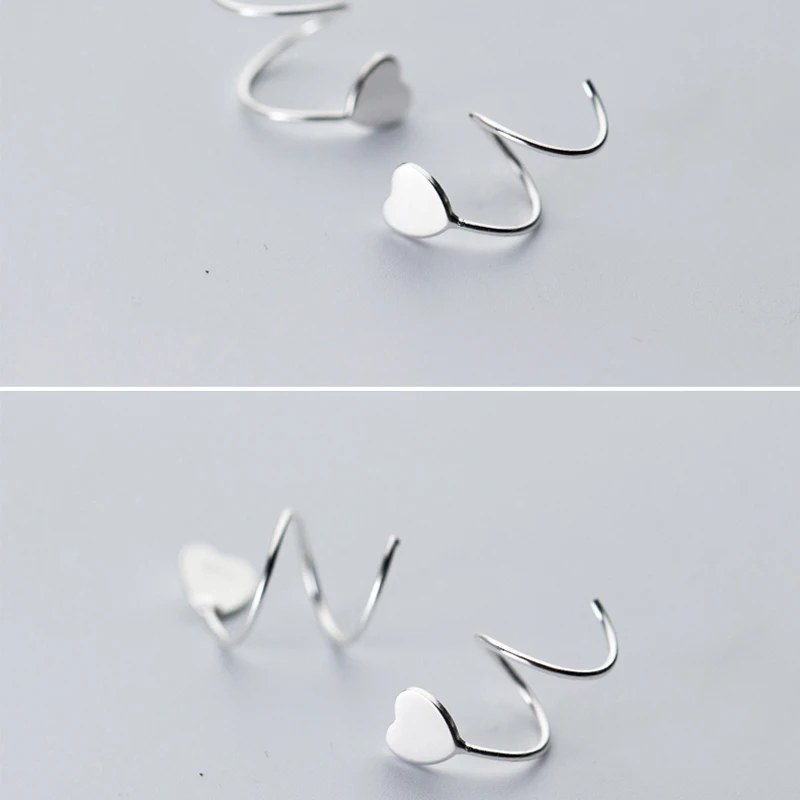 Серьги NBSAMENG из серебра 100% пробы в виде маленького сердца серьги сережек плотно