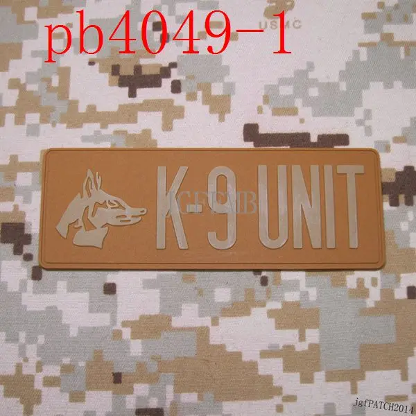 K-9 блок K9 собачья лапа боевой дух тактических военных 3D ПВХ патч - Цвет: pb4049 Tan