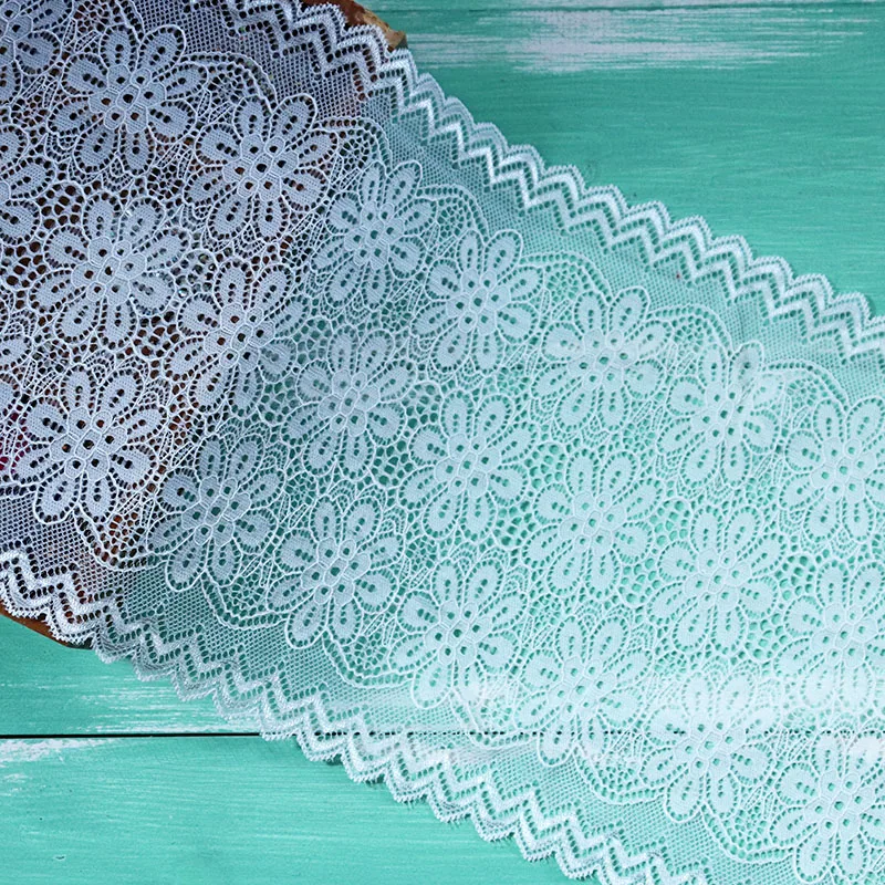 2Yards Daisy Flowers White Lace Trim Ribbon Embroidered Elastic Fabric DIY Crafts Sewing Accessories Wedding Hair Garments | Дом и сад