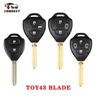 Dandkey сменный Футляр для ключей для Toyota Crown Corolla Camry RAV4 Reiz 2007 2008 2009 2010 234 BT Корпус ключа для автомобиля TOY43