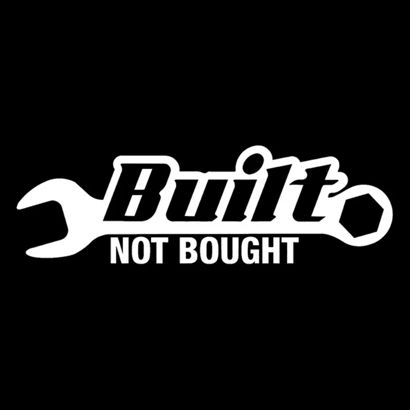 Гаечный ключ Built NOT BOUGHT наклейка на машину мотоцикл черная/серебристая 16 3 см * 5