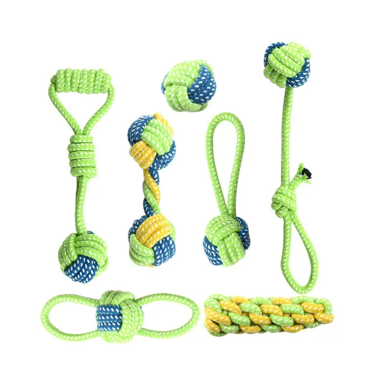 

Puppy Chew Rope Tug Toys Sturdy Bite-Resistant Small to Medium Dogs Pets Teeth Cleaning Toys