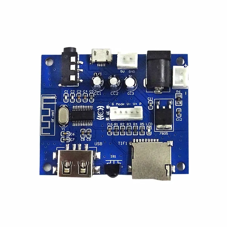 Bluetooth 5 0 аудио приемник модуль 5в 24в 12В U диск/TIF/USB звуковая карта MP3 плеер + ИК пульт