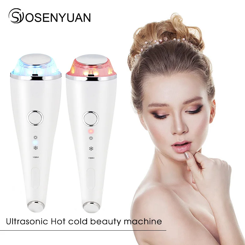 

Newest Ultrasonic Cryotherapy Hot Cold Hammer Vibration Face Lifting Massager Ultrasound Face Fast Shrink Pore Skin Rejuvenation