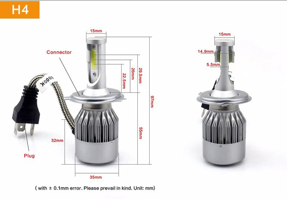 SPEVERT D1S/D3S D2S/D4S H7 H1 H8/H9/H1 H4/9003 COB светодиодный ампулы avant de voiture 110W 20000LM 6000K ампулы Авто 12v Автомобильные фары