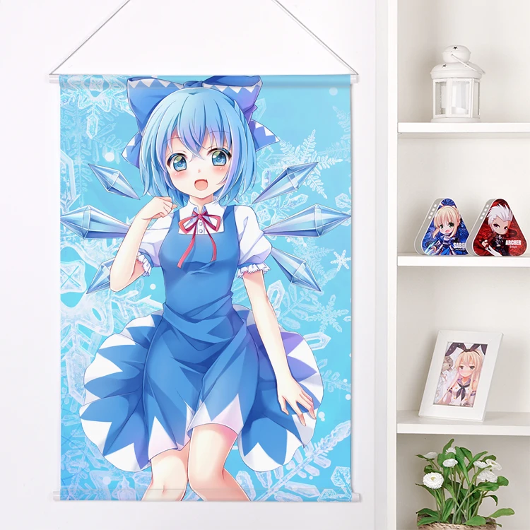 Плоский Новый японский аниме мультфильм TouHou Project персиковая кожа бархатная Стена