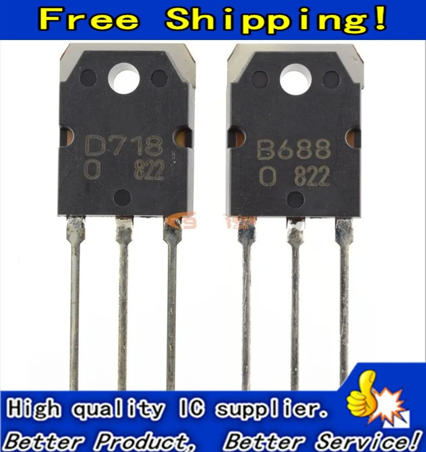 

Бесплатная доставка, 2 пары, оригинальные 2SD718 и 2SB688 D718/B688, 4 шт.