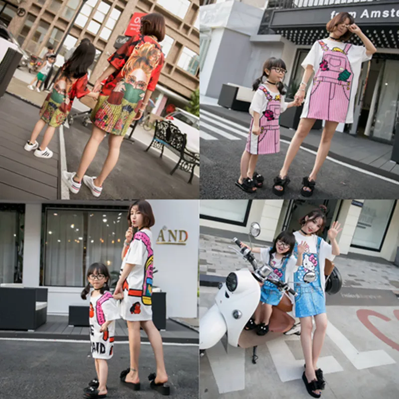 Летнее платье для мамы и дочери 2019|Сочетающаяся одежда семьи| |