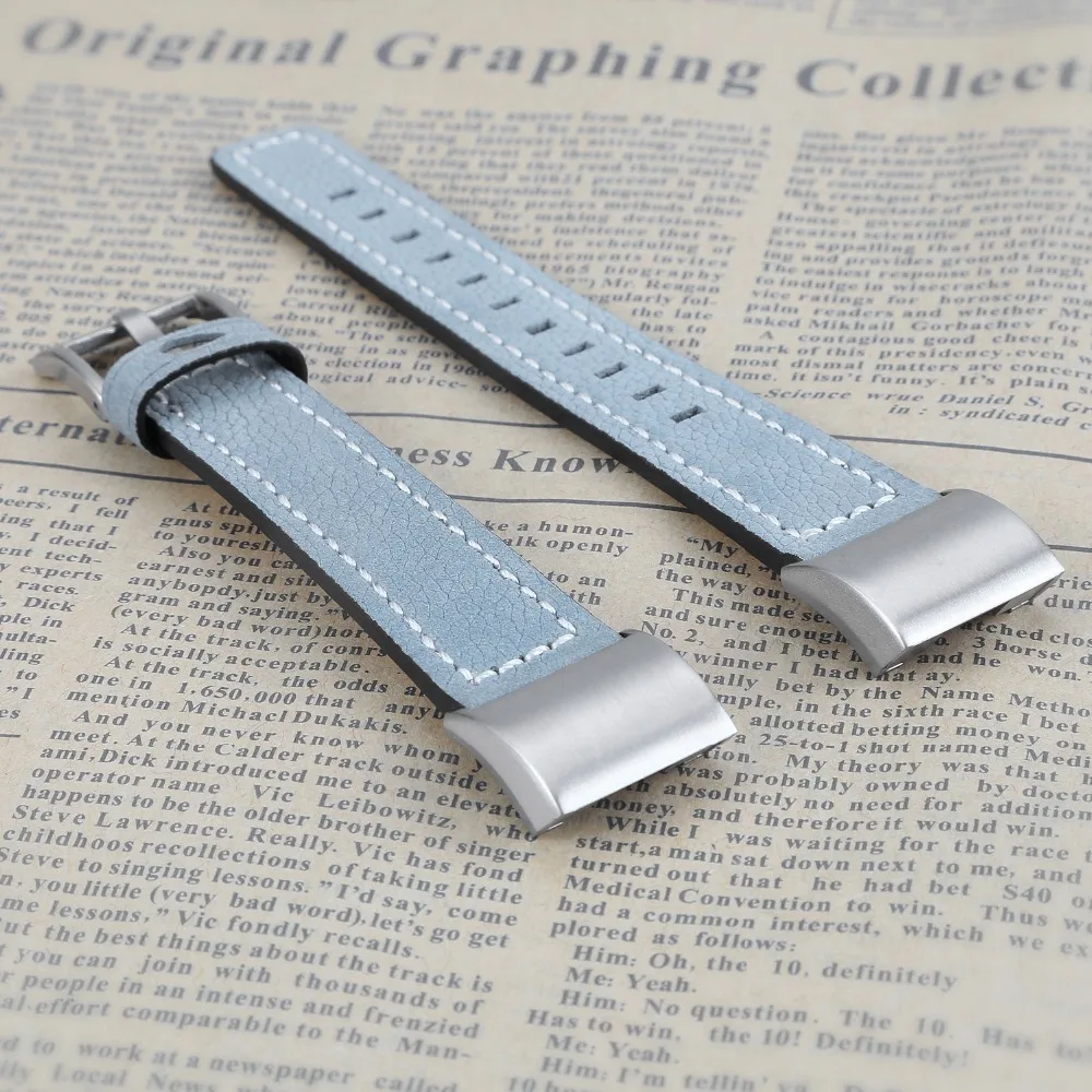 100% натуральная кожа ремешок для часов FitBit Charge 2 Новый Разработанный красочный