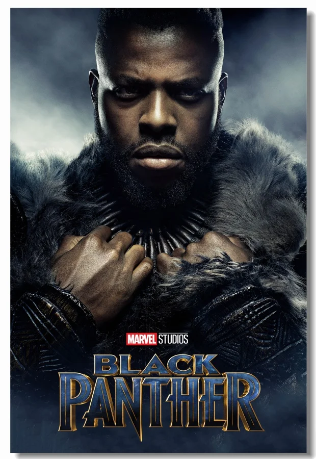 Пользовательский холст Настенный декор черная пантера плакат злодей Erik Killmonger