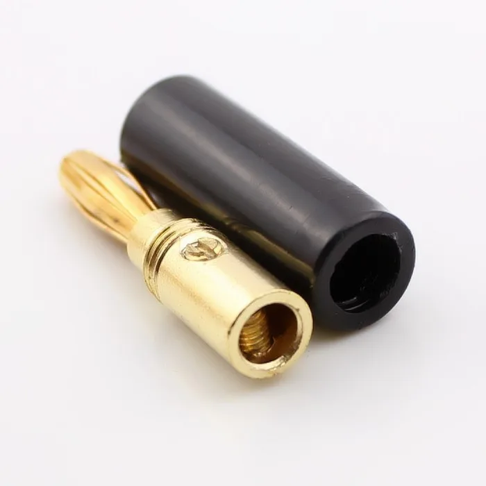 4pcs/lot Banana Horn Wire Socket For Budweiser Gold Plated High Quality Audiophile Speaker Plug Connector | Обустройство дома