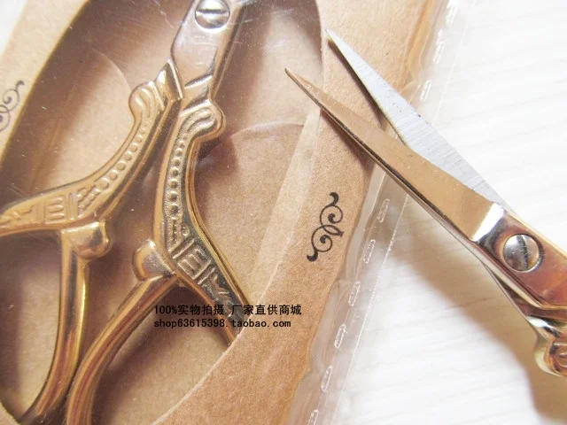 1 х золотые мини-ножницы винтажный стиль античный дизайн | Дом и сад