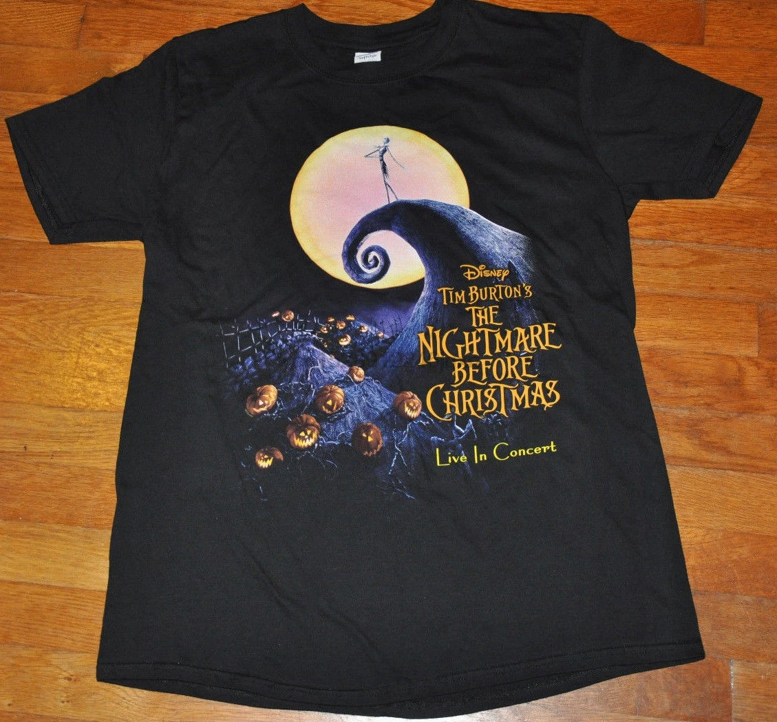 Футболка Tim Burton nightster до Рождества Live in Concert Nwot Big L|Мужские футболки| |