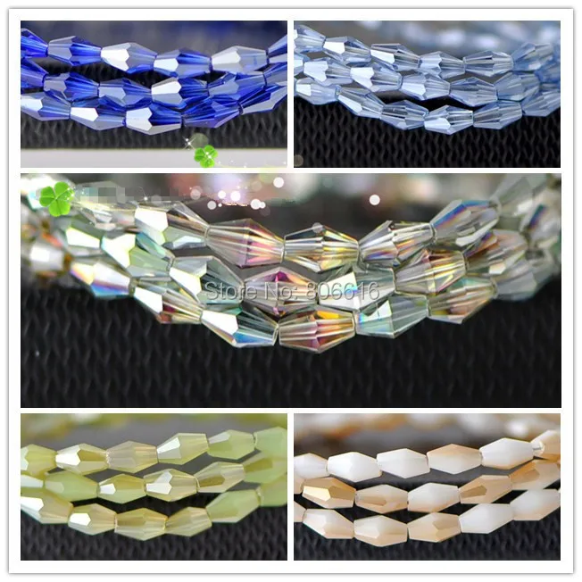 

3*6MM 300Pcs/Pack Mix 5 Colors rhombus Shape Glass Crystal Strand Jewelry Beads