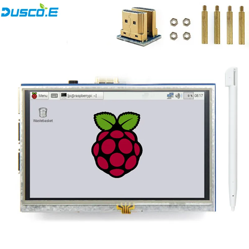 5 inch LCD HDMI 5 дюймов ЖК-дисплей HDMI Сенсорный экран Дисплей 800x480 на тонкопленочных транзисторах на тонкоплёночных транзисторах ЖК-дисплей Панель модуль с стилус для сенсорного экрана для Raspberry Pi 3 Model B/B+ Banana Pi, Лидер продаж - Цвет: 5 inch LCD HDMI