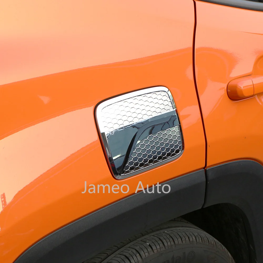 

Автомобильная хромированная крышка топливного бака, подходит для Jeep Renegade 2015 2016 2017 2018 2019, защитная крышка для бака, наклейки