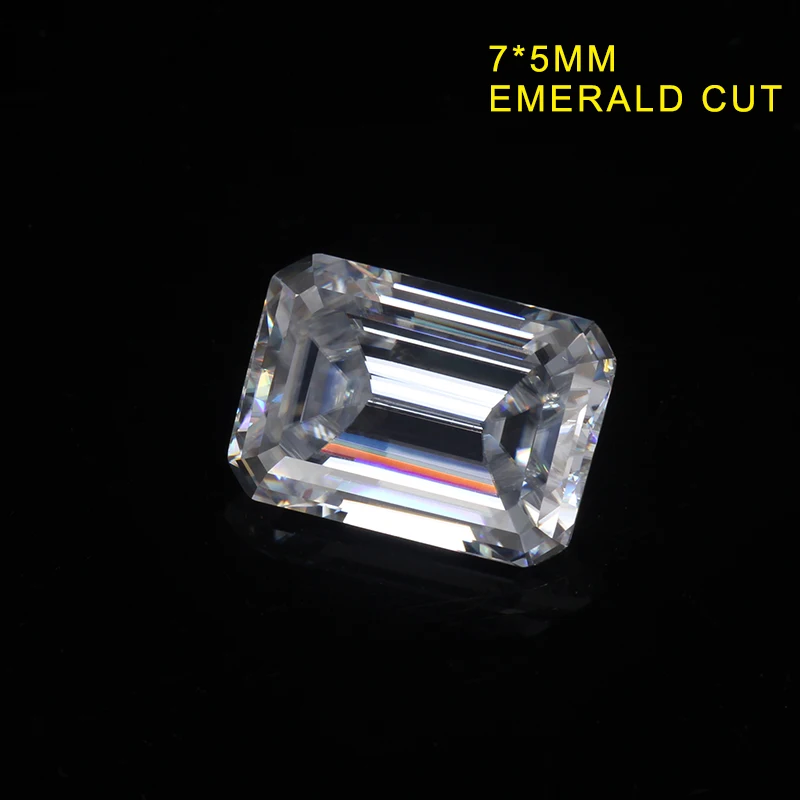 EF Белый 5*7 мм 1ct изумруд огранки моиссаниты свободные драгоценные камни для